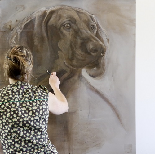 dieren portretten op groot formaat - hondenportret - in uitvoering - jennifer koning